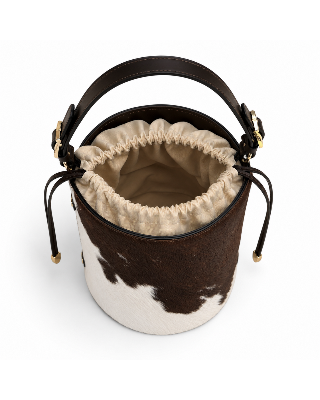 ALMA RODEO | ЧАНТА ТИП BUCKET ОТ ЕСТЕСТВЕНА КОЖА И КОСЪМ