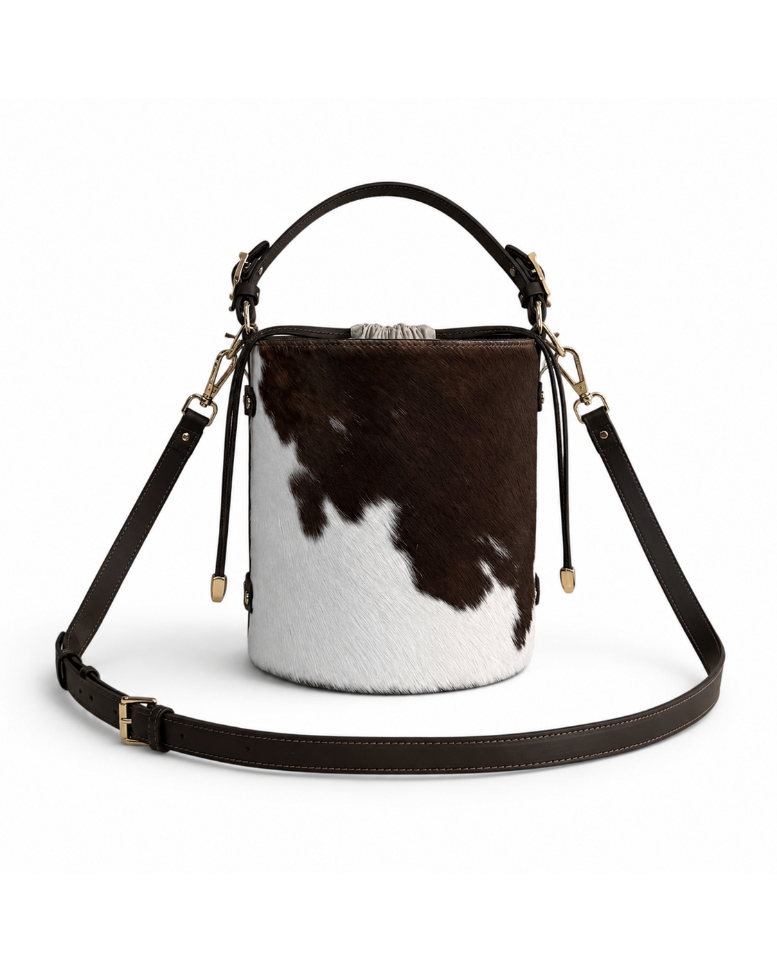 ALMA RODEO | ЧАНТА ТИП BUCKET ОТ ЕСТЕСТВЕНА КОЖА И КОСЪМ