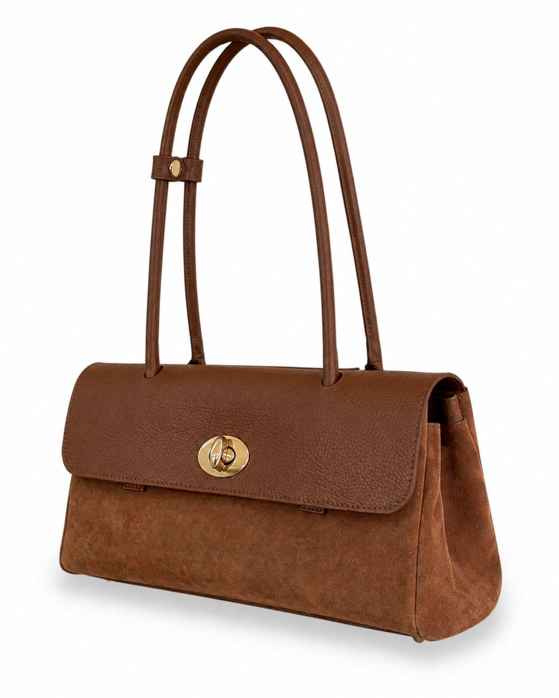 HARPER | ДАМСКА ЧАНТА ЗА РАМО ОТ ЕСТЕСТВЕН ВЕЛУР И КОЖА