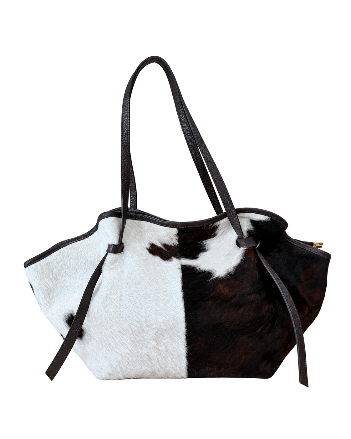 RODEO TOTE | ГОЛЯМА ЧАНТА ОТ ЕСТЕСТВЕНА КОЖА И КОСЪМ С COW ПРИНТ