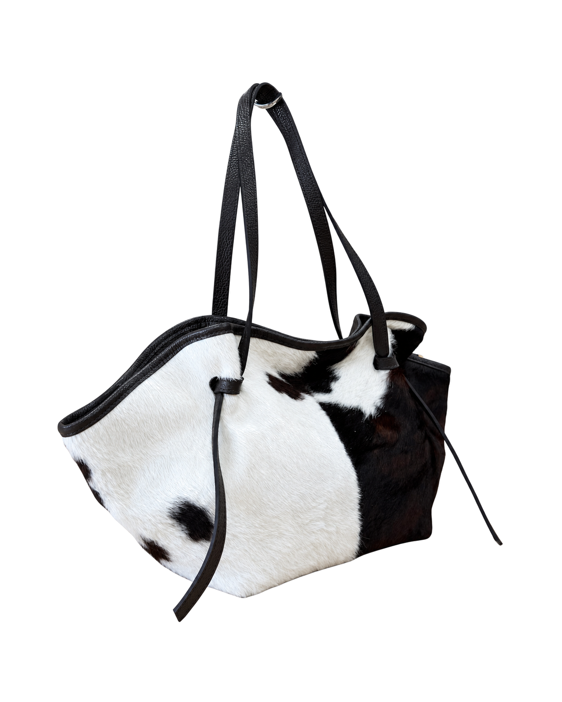 RODEO TOTE | ГОЛЯМА ЧАНТА ОТ ЕСТЕСТВЕНА КОЖА И КОСЪМ С COW ПРИНТ
