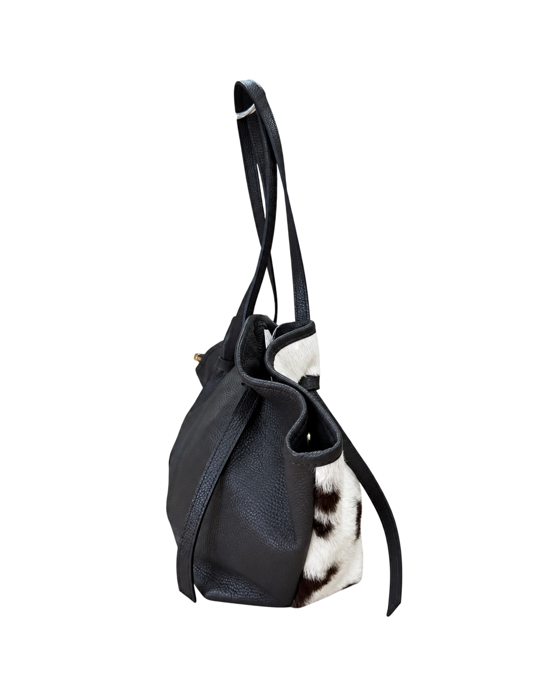 RODEO TOTE | ГОЛЯМА ЧАНТА ОТ ЕСТЕСТВЕНА КОЖА И КОСЪМ С COW ПРИНТ